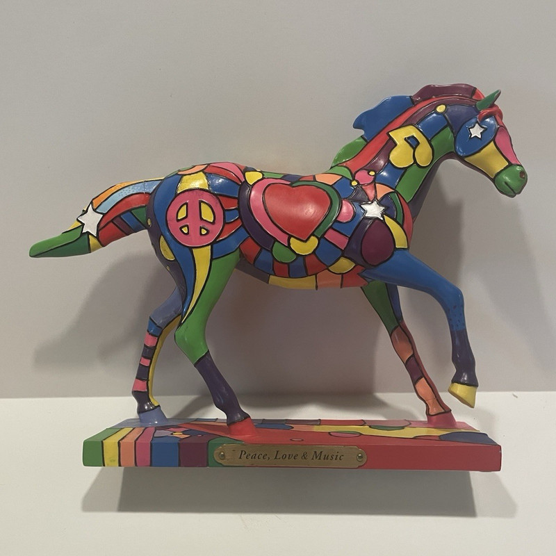 Trail of Painted Ponies “Peace, Love & Music” Resin Horse Figurine Retired