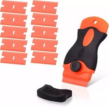 100 Pcs Plastic Scraper Razor Blades Auto Decals Stickers Remover No Scratch