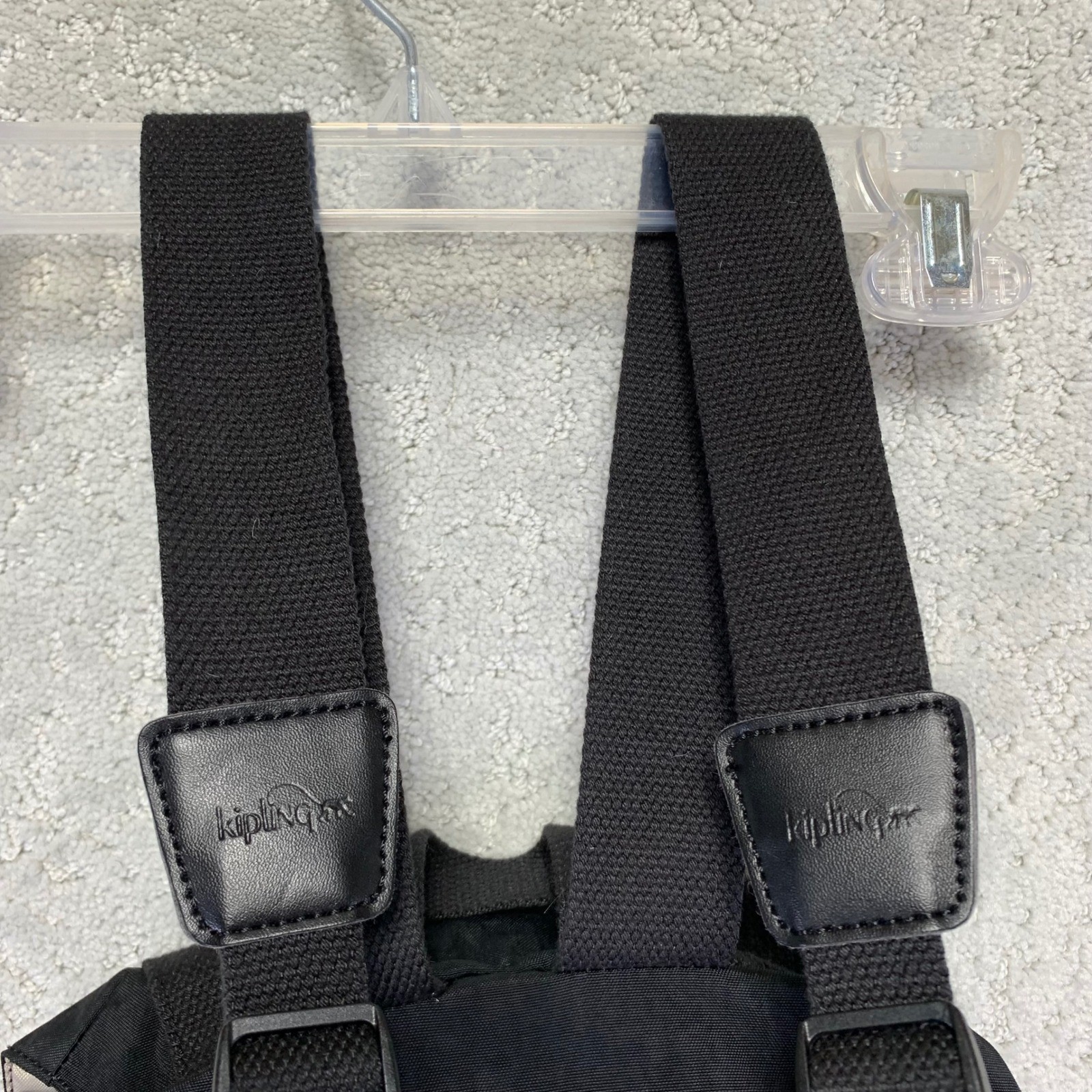 Kipling Black Nylon Backpack Drawstring Flap Back… - image 8