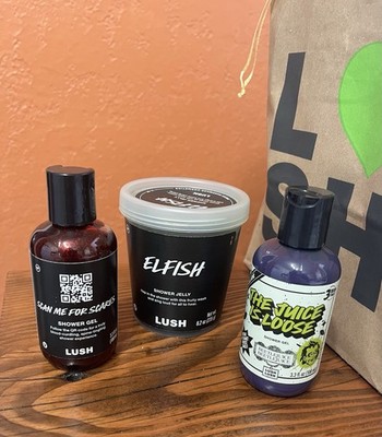 Lush 3 Lot - Elfish Jelly (8.2) -The Juice Is Loose - Scan Me For Scars Rare 3