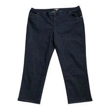 Jessica London Plus Size 26WP Petite Dark Wash Stretch Jeans High Rise Straight