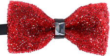 Novelty Pre-Tied Bowtie Men's Big Boy Bling Sparkle Rhinestone Banquet Wedding B