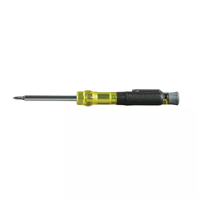 Klein Tools 32613 Srewdriver, Precision HVAC 3-in-1 Pocket Screwdriver with Bit