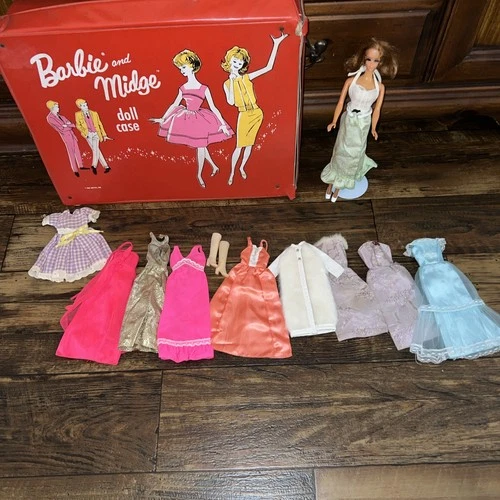 VTG. 70s Nape curl talking Barbie W/ TNT  body, Case & Francie Outfit TLC