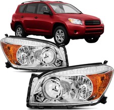 Headlights Assembly Compatible with 2006 2007 2008 Toyota Rav4 Chrome Headlamp R
