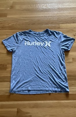 Hurley Blue Logo Crew Neck Short Sleeve Men's T-Shirt Size L