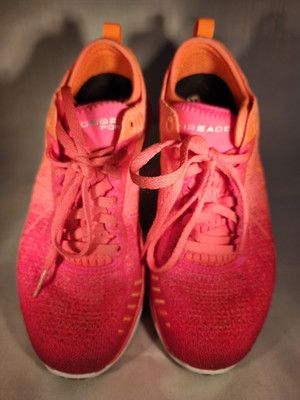 Under Armour Women's Threadborne Fortis Running Shoes Size 6.5 Orange Pink VGC 