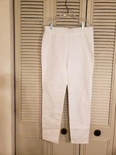 Calvin Klein Modern Essentials Stretch Pull On Pants Sz 8 Winter White NWT!