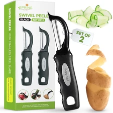 Premium Swivel Vegetable Peeler, Soft Grip Handle and Ultra Sharp Stainless Stee