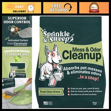 Pet Mess Cleanup Powder - 15oz Clumping Formula for Dog Accidents, Odor Control,