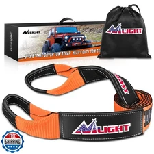 Nilight 3" x 8' Tree Saver Tow Strap Lab Tested 31,500lbs Break Strength Heav