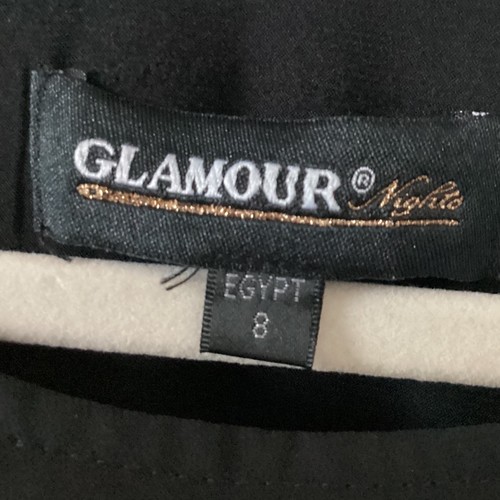 Glamour Nights schwarzes Abendkleid Strass Träger Cape Ärmel festliches Kleid 8 - Bild 2 von 7
