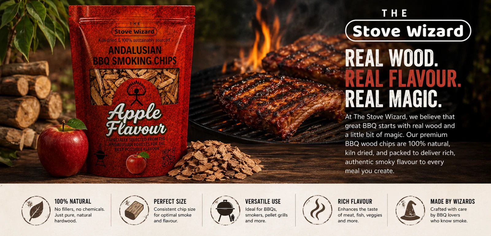 The Stove Wizard BBQ Smoking Chips