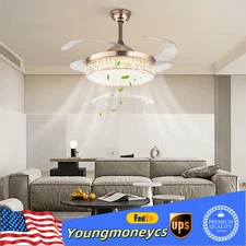 Adjustable Ceiling Fan Light With Remote Control Ceiling Fan Lamp For Bedroom