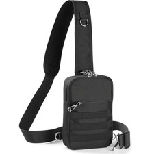 Sling Bag, Tactical Anti Theft Crossbody Bag with Zipper Lock RFID EDC Small