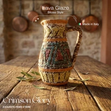 Vintage Aldo Londi Bitossi Lava Glaze Pitcher – Mid Century Italian Ceramic Art