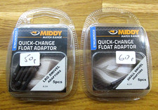 2 Packs MIDDY MATCH RANGE Quick Change Float Adaptors 1 Large/1 Small, 5 each