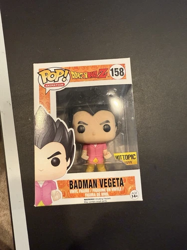 Funko Pop Dragon Ball Z #158 Badman Vegeta Hot Topic Exclusive -- Box Damage
