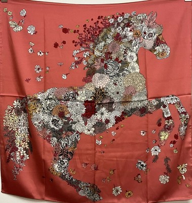 Sciarpa Quadrata In Seta Unisex 90x90 Cm - Design Geometrico Stile Designer - Chainescarf