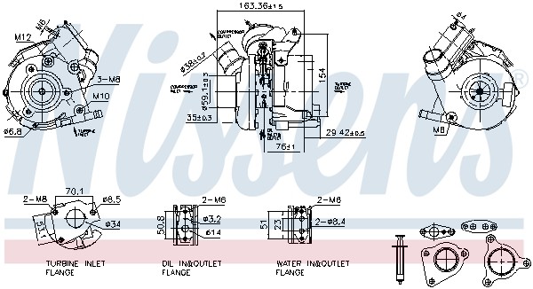 1X Nissens 93830 Lader Aufladung FüR Renault Nissan-image