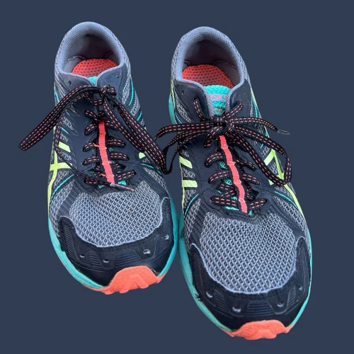 ASICS Gel Fuji Racer 3 sneaker da corsa trail da donna T465N US 10 grigio corallo verde acqua