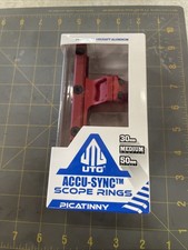 UTG ACCU-SYNC 30mm Medium Pro. 50mm Offset Picatinny Scope Rifle Rings Red