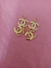 4 Pieces Designer Zipper Pull Chanel  Button Charm Pendant 18 Mm 