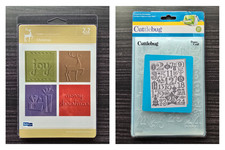 4 mini 2x2 deer joy present merry 5x7 Christmas Countdown embossing folders NEW