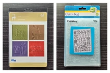 4 mini 2x2 deer joy present merry +5x7 Christmas Countdown embossing folders NEW