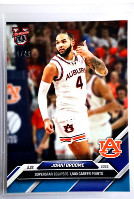 2025 Bowman U Now Johni Broome Blue Parallel #44/49 Auburn Tigers KM2