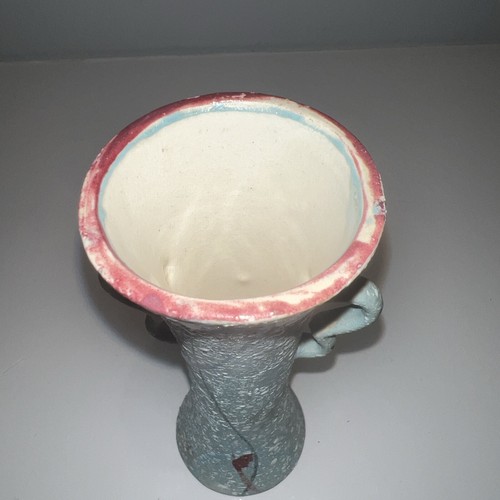 Unique Unusual Art Pottery Mid Century Modern Speckled Vase Italy - Picture 11 of 15