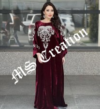 SALE Moroccan Takchita with Crystal Hand Work Traditional Embroidered Caftan 494