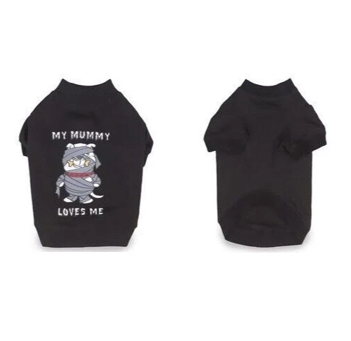 Casual Canine Glowing My Mummy Loves Me, Camisa de Halloween para Cachorro, Animal de Estimação Grande - Imagem 3 de 4