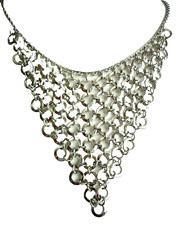 46,5 cm klasse Collier Kette viele Ringe mehrreihig Bauchtanz Schmuck NEU