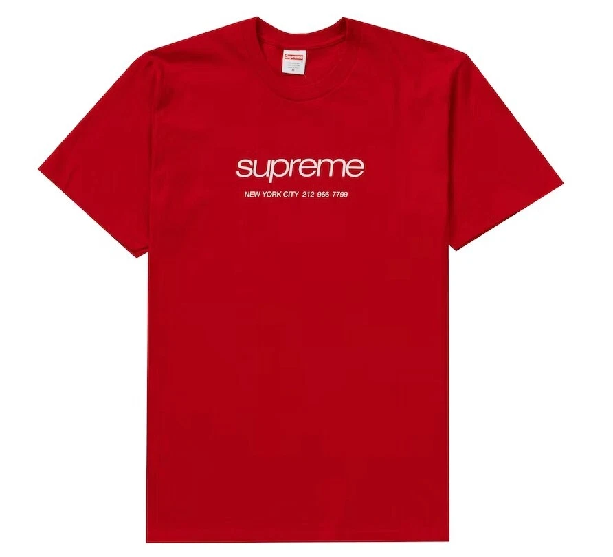 Tee Supreme Shop M rouge SS20 excellent état