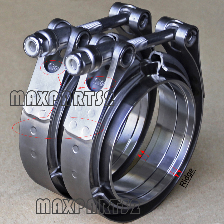 RX Performance 2" To 2.5" Exhaust V-Band Adapter Flange - Steel, CNC, 1 Year Warranty