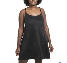 NIKE Women's Sportswear Icon Clash Dress Plus Size 1XL Black Jersey Knit Tennis