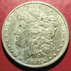 1885-P MORGAN SILVER DOLLAR '90% SILVER'  About Uncirculated               0284v