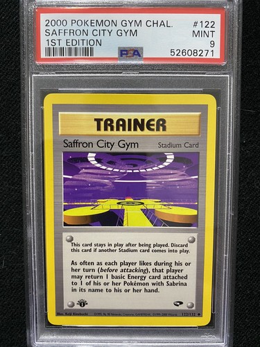 Saffron City Gym (1st Edition) graded PSA 9 for sale on eBay
