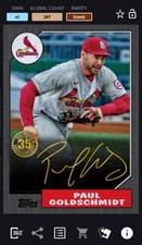 [DIGITAL CARD] Topps Bunt 2022 PAUL GOLDSCHMIDT 247cc ICONIC 1987 BLACK SIG, STL