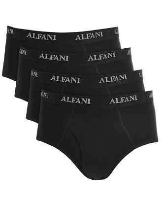 ALFANI Black 4 Pack 100% Cotton Fly Pouch Briefs Underwear NEW 2XL XXL