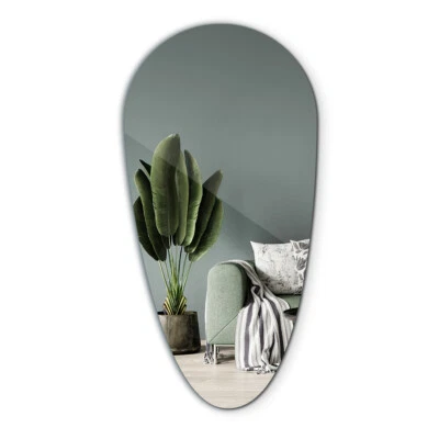 Miroir Original en Forme de Goutte d'eau Décoration Murale Style Boho 35x70 cm - Photo 1/4