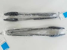 2 Room Essentials Stainless Steel Locking Tongs 15" with Silicone Tips
