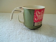 Vintage Aluminum Housewares Sifter 1 Cup Capacity " GREAT COLLECTIBLE ITEM "