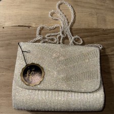 la regale beaded purse vintage, Ivory, NWT, Pearl, Lined, 1980  s