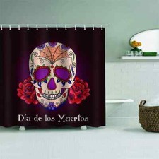 Dress Up Seductive Skull 3D Shower Curtain Waterproof Fabric Bathroom Decoration