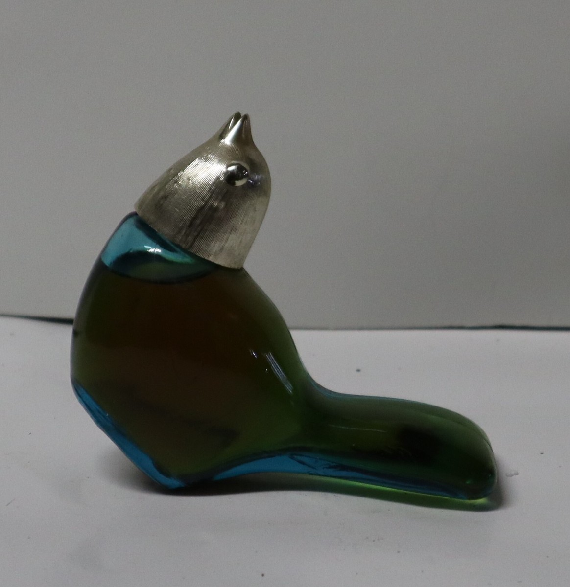 Vintage Womens Avon Bird of Happiness Charisma Cologne Fl Oz Blue Glass  Full