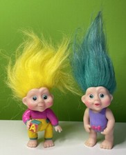 Bundle Of 2 Vintage Trolls. 1990s Applause Troll Dolls. 1991