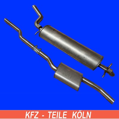 EDELSTAHL Mittelschalldämpfer  Endschalldämpfer MERCEDES W123 200 230 240D 300D