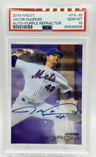 2016 Topps Finest JACOB DeGROM /30 Auto Purple Autograph PSA 10 GEM MINT